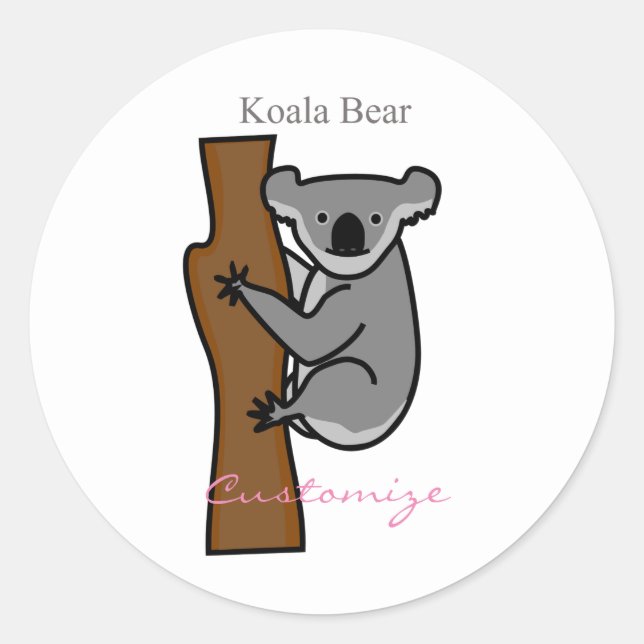 Adesivo Koala Bear Subindo Árvore Troço_Cove (Frente)