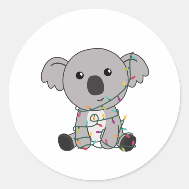 Adesivo Koala Christmas Snow Winter Animais Koalas (Frente)