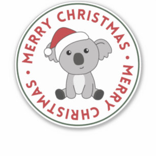 Adesivo Koala Christmas Snow Winter Animais Koalas