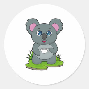 Adesivo Koala com café