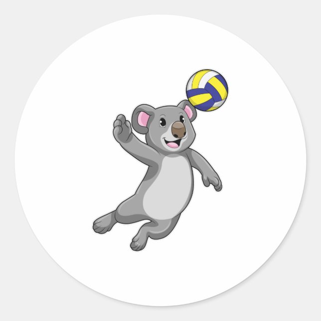 Adesivo Koala como jogador de voleibol (Frente)