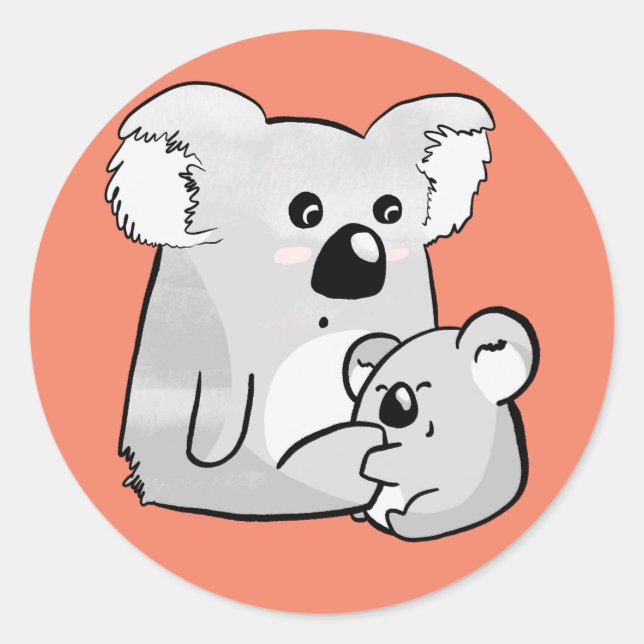 Adesivo Koala e Baby (Frente)