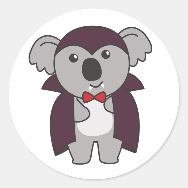 Adesivo Koala Halloween Curioso Devil Kids Vampire Costume (Frente)