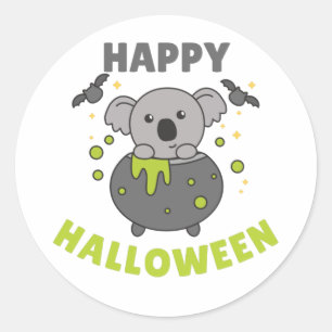 Adesivo Koala Happy Halloween Cauldron Bat Classon S