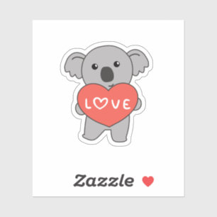 Adesivo Koala Para Animais Doce Dias de os namorados Com