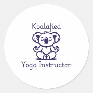 Adesivo Koalafied Yoga Teacher, Cute Meditating Koala Bear