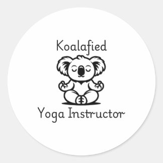 Adesivo Koalafied Yoga Teacher, Cute Meditating Koala Bear