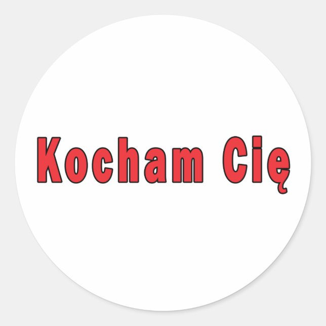 Adesivo Kocham Cie - Eu Te Amo (Frente)