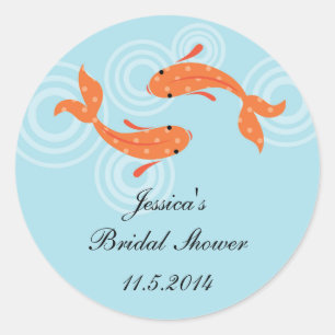 Adesivo Koi Fish Pond Favor Sticker