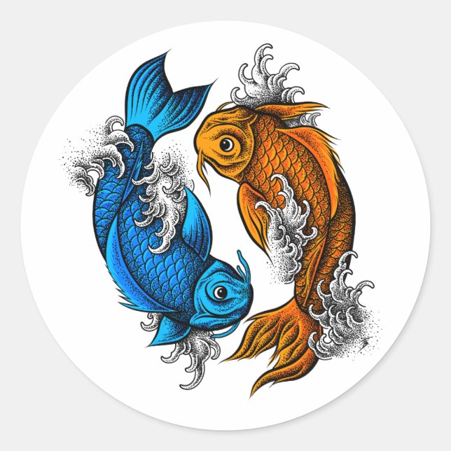 Adesivo Koi Ying Yang (Frente)