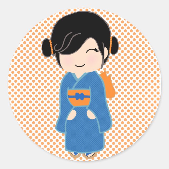 Adesivo Kokeshi Doll Sticker (Frente)