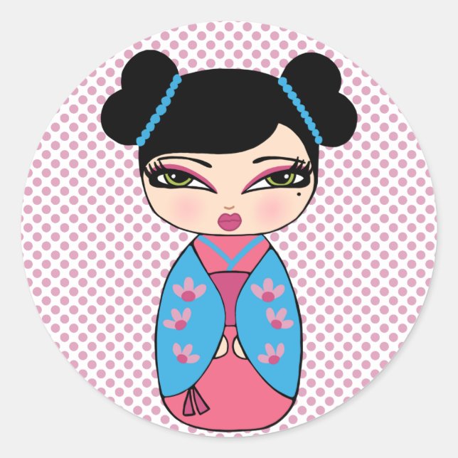 Adesivo Kokeshi Doll Sticker (Frente)