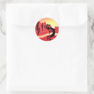 Adesivo Kokopelli Desert Sunset Sticker