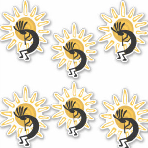 Adesivo Kokopelli Dourado Sun Group 6 Vinyl Sticker