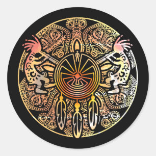 Adesivo Kokopelli Duo - Homem No Maze - Dreamcatcher 1