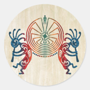 Adesivo KOKOPELLI/HOMEM NO LABIRINTO + suas ideias
