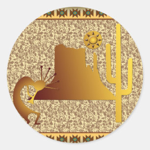 Adesivo Kokopelli Mesa e Cactus Set #1