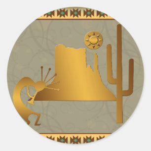 Adesivo Kokopelli Mesa e Cactus Set #2