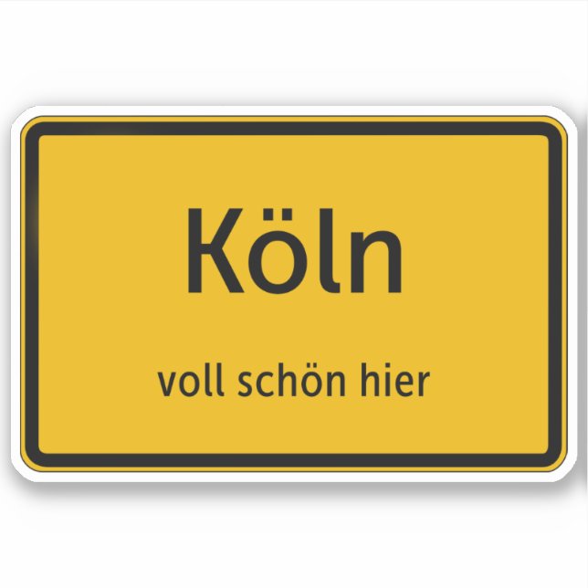 Adesivo Köln Aufkleber Sticker Autoaufkleber (Frente)
