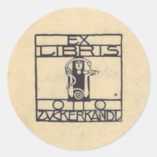 Adesivo Koloman Moser- Exlibris para Otto Zuckerkandl