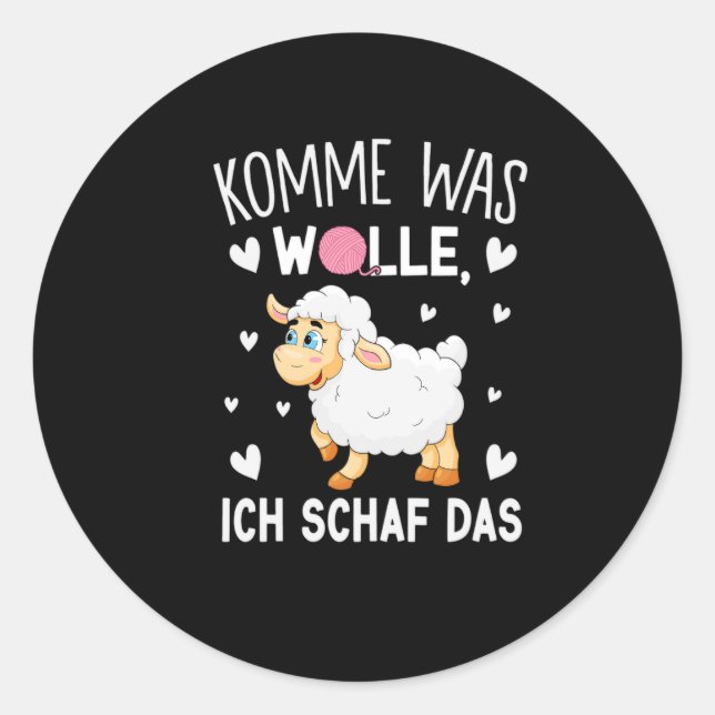 Adesivo komme era wolle ich schaf das (Frente)