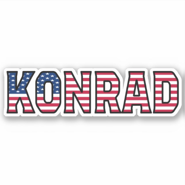 Adesivo Konrad Name Vorname USA Sticker Stickerset (Frente)