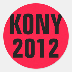 Adesivo KONY 2012 Vermelho
