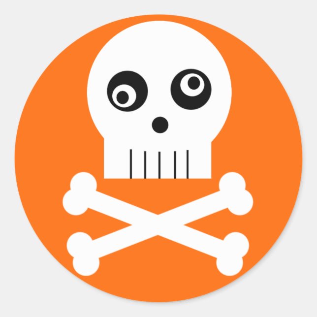 Adesivo Kooky Googley Eyed Skull Halloween Sticker (Frente)