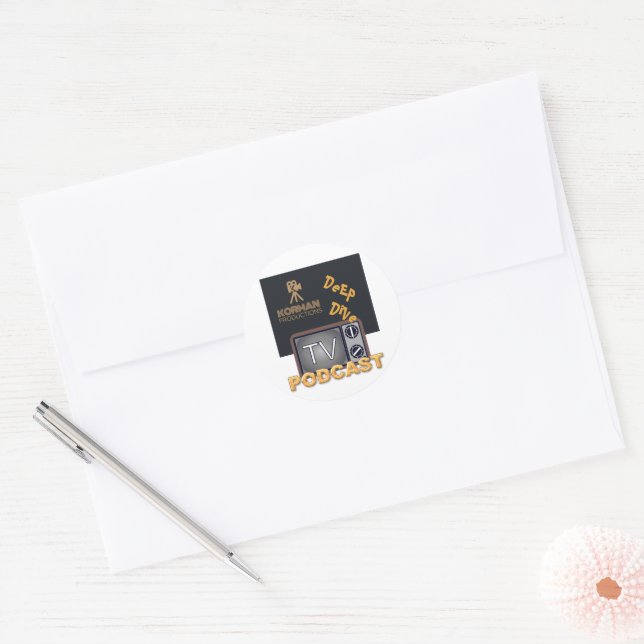 Adesivo Korman Productions Deep Dive TV Podcast (Envelope)