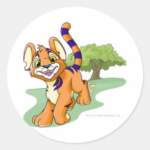 Adesivo Kougra alaranjado aventuroso na ilha do mistério