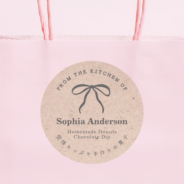 Adesivo Kraft da Cozinha da Fita do Arco Coquette (Criador carregado)