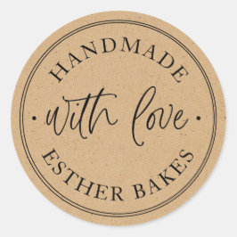 Adesivo Kraft Feito com Amor