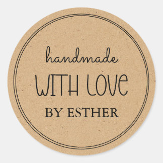 Adesivo Kraft Feito com Amor