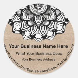 Adesivo Kraft Mandala