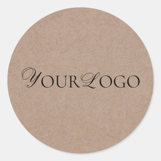 Adesivo Kraft Marrom Terroso & Logo Empresarial Longo Pers (Frente)