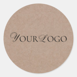 Adesivo Kraft Marrom Terroso & Logo Empresarial Longo Pers