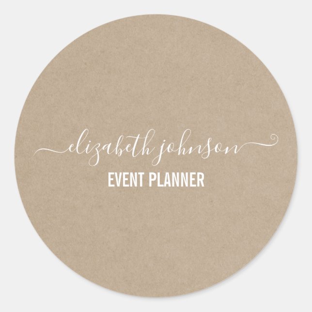 Adesivo Kraft minimalista moderno (Frente)