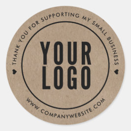 Adesivo Kraft Obrigado Por Apoiar Minha Pequena Empresa