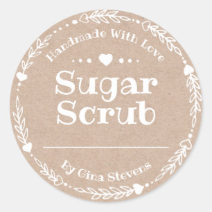 Adesivo Kraft Paper Handmade Sugar Scrub