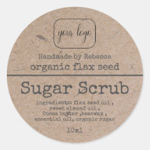 Kraft Paper Sugar Scrub Adicionar Seu Logotipo