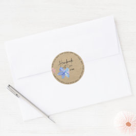 Adesivo Kraft Personalizado Fabricado À Mão Com Amor