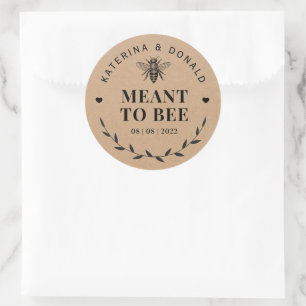 Adesivo Kraft quer Casamento Russo de Bee Honey