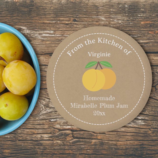 Adesivo Kraft & Rustic Mirabelle Plum Jam Label Sticker (Kraft & Rustic Mirabelle Plum Jam Label Sticker)