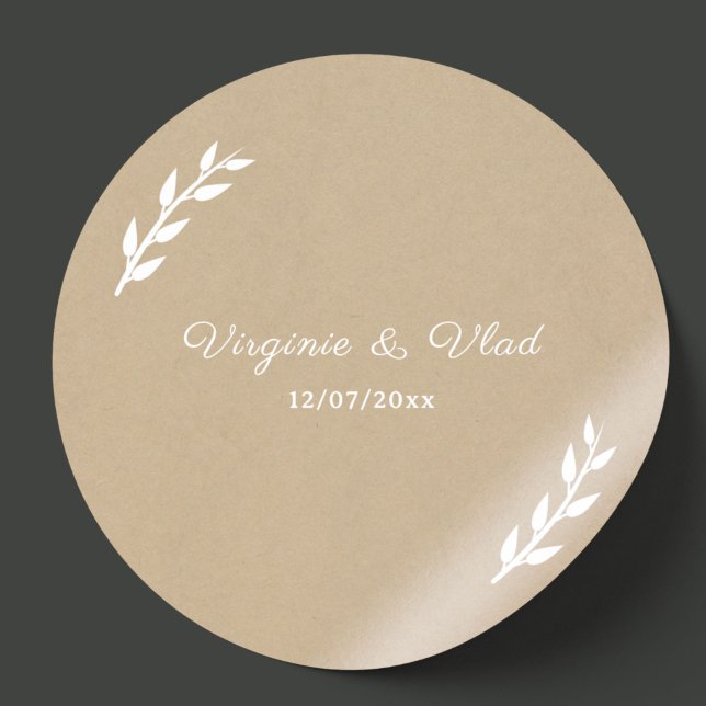 Adesivo Kraft & Rustic Wedker Sticker (Kraft & Rustic Wedding Sticker)