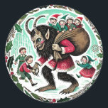 Adesivo Krampus Christmas<br><div class="desc">O "Natal Krampus" tornou-se uma reviravolta humorística e maldosa nas celebrações tradicionais de férias. Este lado mais sombrio da estação abraça o folclore de Krampus, uma criatura mítica das tradições alpinas que contrasta com as figuras de férias comuns. O humor de Natal Krampus traz uma vantagem divertida para Yule e...</div>