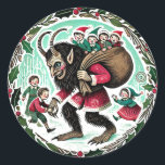 Adesivo Krampus Christmas<br><div class="desc">O "Natal Krampus" tornou-se uma reviravolta humorística e maldosa nas celebrações tradicionais de férias. Este lado mais sombrio da estação abraça o folclore de Krampus, uma criatura mítica das tradições alpinas que contrasta com as figuras de férias comuns. O humor de Natal Krampus traz uma vantagem divertida para Yule e...</div>