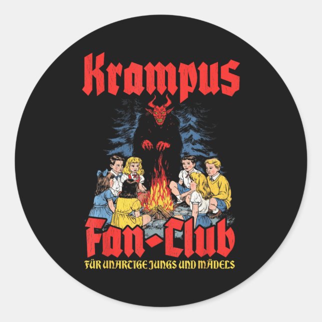 Adesivo Krampus Fan-club Ugly Xmas German Christmas Demon  (Frente)