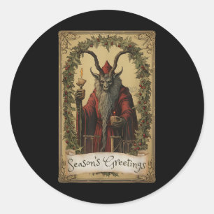 Adesivo Krampus Tarot Card Design de Natal Mau Pa
