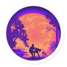 Krav Maga Martial Arts Groin Kick Moon Full Orange