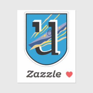 Adesivo KriegsMarine 1rua U-boat flottilla Emblem Classic 